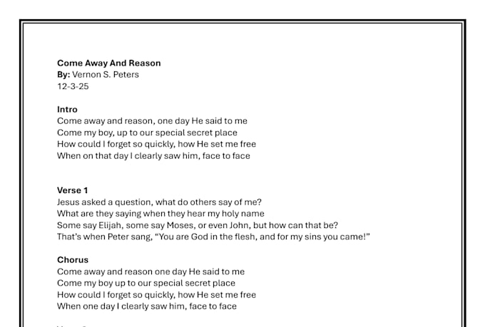 create professional song lyrics